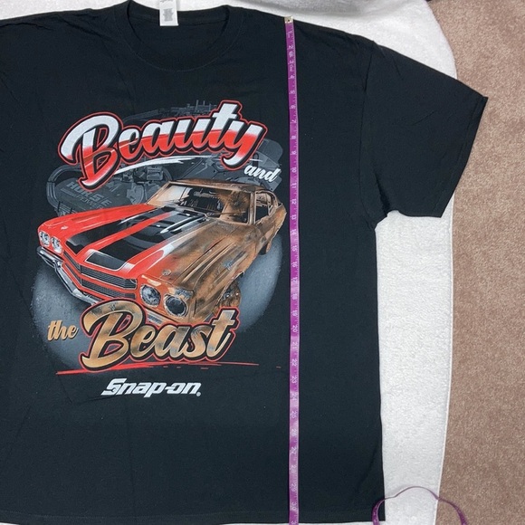 Snap on tools Beauty and the Beast 2xl black shirt sleeve t-shirt - Picture 3 of 6